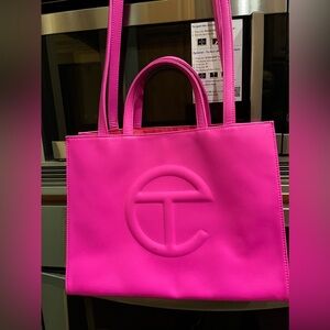 Telfar Neon Pink Large Tote Bag